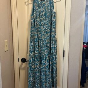 Blue Floral Maxi Dress